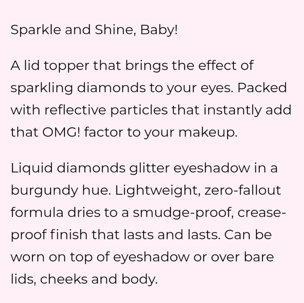 BNIB*LIME CRIME*DIAMOND DEW*LIQUID EYESHADOW - Picture 6 of 7